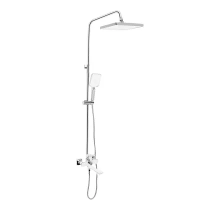 Душова система універсальна Qtap Presto на три споживача (з виливом) QTPRE111CRW45580 Chrome/White