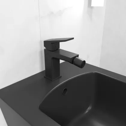 CUBE змішувач для біде, Black Matt — Photo 1