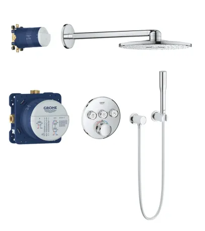 Душова система прихованого монтажу з термостатом Grohe Grohtherm SmartControl (34705000)