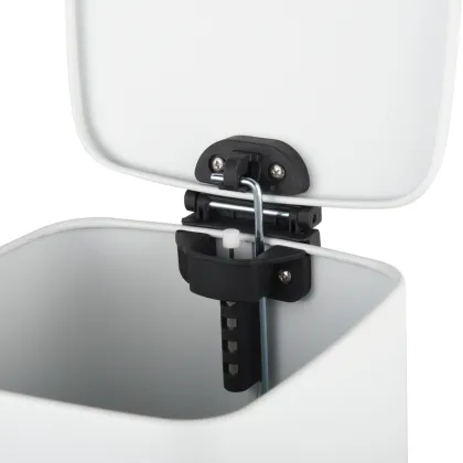 Відро для сміття з плавним закриттям квадратне ZERIX KUBIX-TC0106 WHITE 6 л (колір білий) (ZX6109) — Photo 3