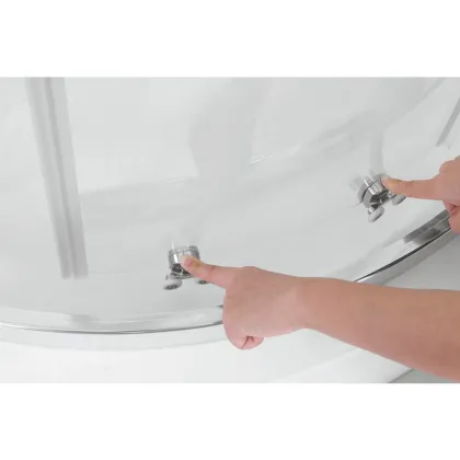 Душова кабіна без піддону Koer SR SC04-90x90x195-TR-02 прозоре скло Easy Clean 5мм SS Color (KR5682) — Photo 9