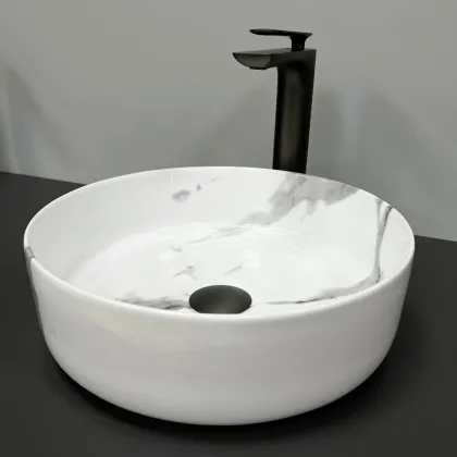Умивальник (раковина) VBI PRATO MARBLE NATURE GLOSSY накладний — Photo 2