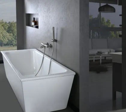 IMEX MONZA BRUSHED NICKEL Термостатичний змішувач для ванни з душовим набором, матовий нікель — Photo 3