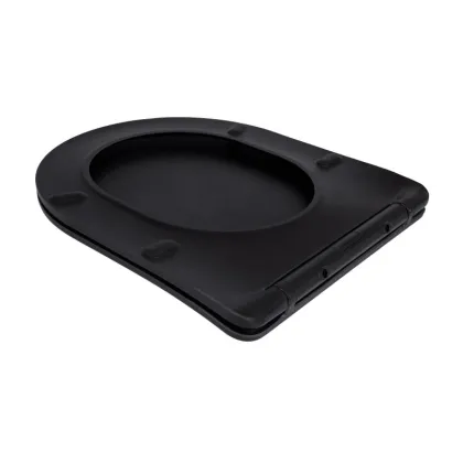 Сидіння для унітаза Qtap (Robin 490) 425x363x50 мм, Matt Black, з мікроліфтом Slim Duroplast, Quick Release QTSC179MB48676 — Photo 3