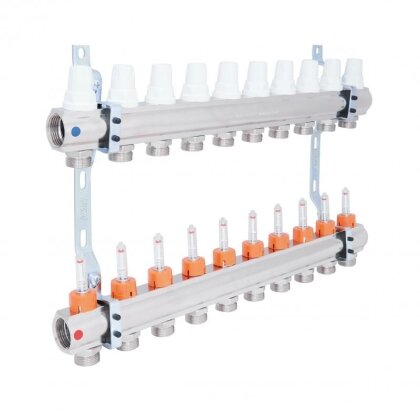 Колектор Icma 1&quot; 10 виходів, з витратомірами №K013