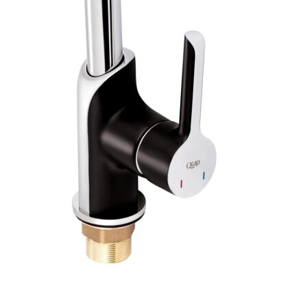 Змішувач для кухні Qtap Grand QTGRABCR007F Chrome/Black — Photo 3