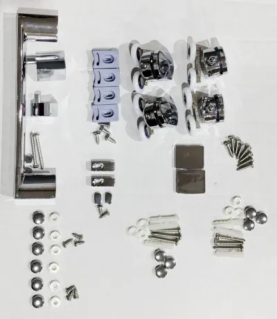 Двері у нішу розсувні MIXXUS PREMIUM DIVERSE SD01-100x185-TR CHROME прозоре скло 5мм (MI7165) — Photo 1