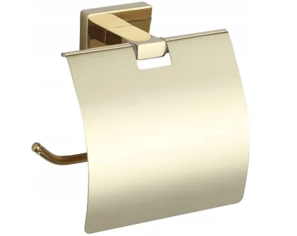 Тримач для туалетного паперу з кришкою VBI MERCURY GOLD