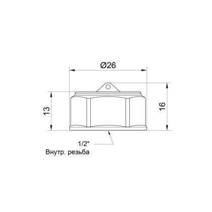 Заглушка SD Plus 1/2&quot; ВР SD40215 — Photo 1