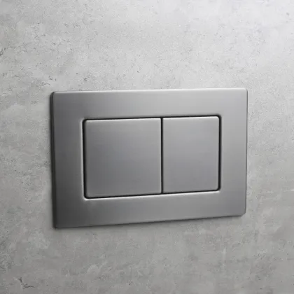 Панель змиву Koer KT-0612-07 240x160x10mm з нержавіючої сталі, квадр. (графіт) — Photo 1