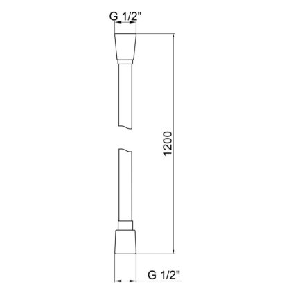 Шланг для ручного душу Qtap Hadice 1200 мм QTHADPVC120C Chrome — Photo 1