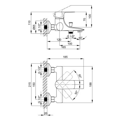 Змішувач для ванни Qtap Svitava 3011107DC — Photo 1