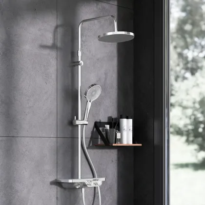 Душова система з термостатом та полицею Damixa 947760000 Apollo — Photo 5