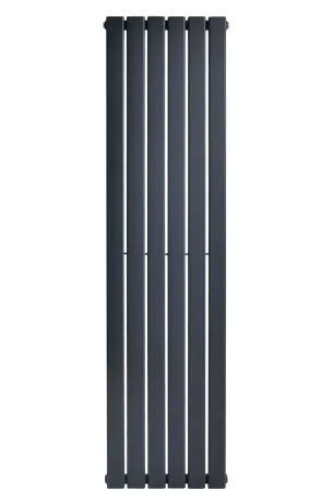 Вертикальний дизайнерський радіатор опалення ARTTIDESIGN Livorno 6/1800/408/50 сірий матовий — Photo 3
