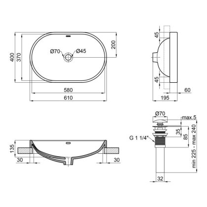 Раковина Qtap Leo 590x400x170 White з донним клапаном QT11114028W — Photo 1