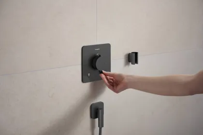 ECOSTAT COMFORT Q термостат для 2х споживачів, ПМ, шліфованний чорний хром — Photo 2