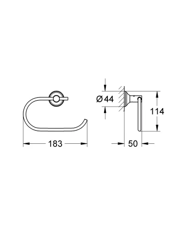 Тримач для туалетного паперу Grohe Essentials Authentic (40657001) — Photo 1