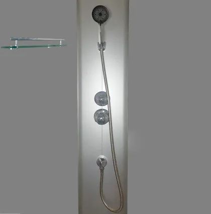Бокс душовий без гідромасажу Mixxus STRONG SB01-90x90x215-FB SATIN з високим піддоном (MI6884) — Photo 1