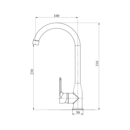 Змішувач для кухні Brinex 35C 007 — Photo 1