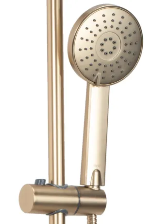 Душовий гарнітур REA LUIS BRUSHED GOLD матове золото з виливом — Photo 5