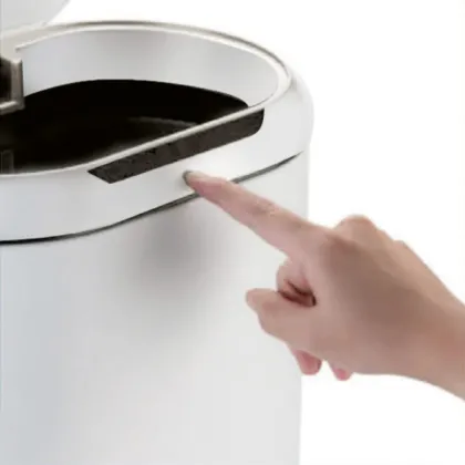 Відро для сміття сенсорне овальне Mixxus Premium Topper-TC0112 White 12л колір білий (MI7082) — Photo 8