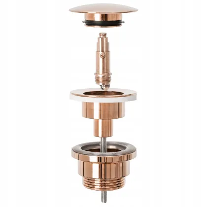 Донний клапан для раковини REA CLICK-CLACK ROSE GOLD універсальний * — Photo 1