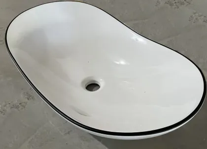 Раковина накладна Mixxus Premium WAVE-0105 EDGE BLACK 620х360х160mm (MP6556) — Photo 1