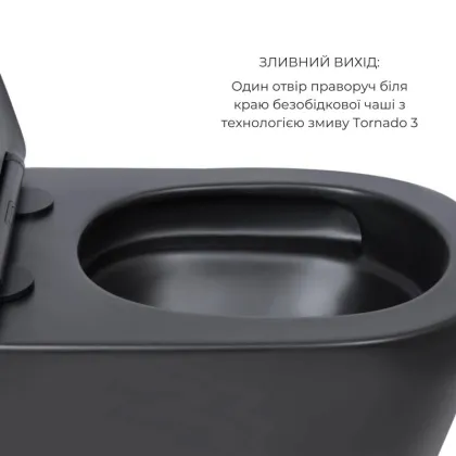 Комплект Qtap Scorpio Matt Black 2 в 1: унітаз підвісний Ultra Quiet QT14332380AMB + біде підвісне QT1455053FMB — Photo 3