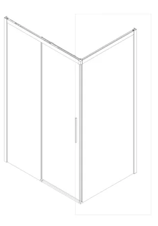 Бічна стінка до кабіни Koer SR SW05-90x200-TR-01 прозоре скло Easy Clean 6мм, хром (KR5407) — Photo 29