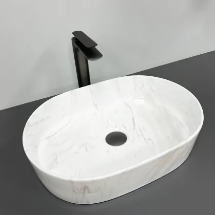 Умивальник (раковина) VBI VERONA 50 NATURE MARMO GLOSSY накладний