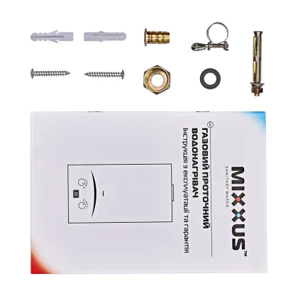 Газова колонка MIXXUS GWH-0310 BASIC GLASS димохідна 10 л/хв (панель зі скла з малюнком) (WH0024) — Photo 4
