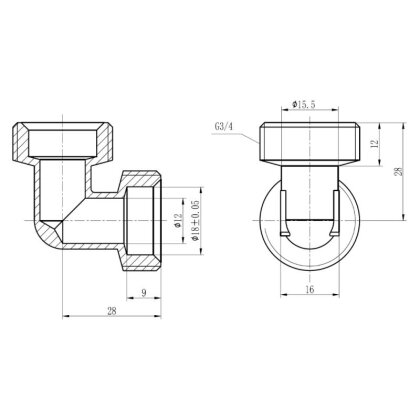 Кутник обтискний SD Forte 20 SF173W2020 — Photo 1