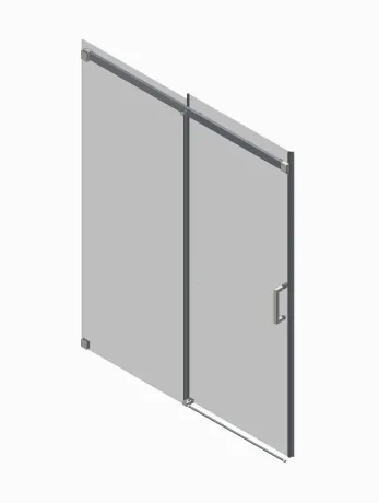 Двері в нішу Koer SR SD02-140x200-TR-01 прозоре скло Easy Clean 8мм, хром (KR5383) — Photo 4