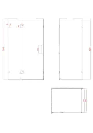 Бічна стінка до кабіни Koer SR SW04-80x200-TR-01 прозоре скло Easy Clean 10мм, хром (KR5389) — Photo 5