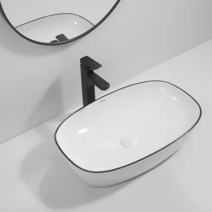 Раковина накладна Mixxus Premium DIVERSE-0111 EDGE BLACK 600х380х140mm (MP6562) — Photo 5