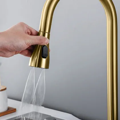 Змішувач для кухні REA CONOR BRUSHED GOLD матове золото — Photo 2