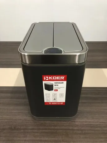 Відро для сміття сенсорне прямокутне Koer TC-020112-07 12 л колір графіт (KR5583) — Photo 4