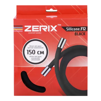 Шланг силіконовий Zerix F12 Black (150 см) (ZX2998) — Photo 1