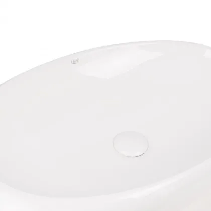 Раковина-чаша Qtap Leo 690x435x180 White з донним клапаном QT11111094W — Photo 4