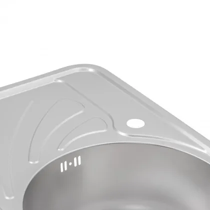 Кухонне миття Qtap 6744R 0,8 мм Micro Decor (QT6744RMICDEC08) — Photo 5