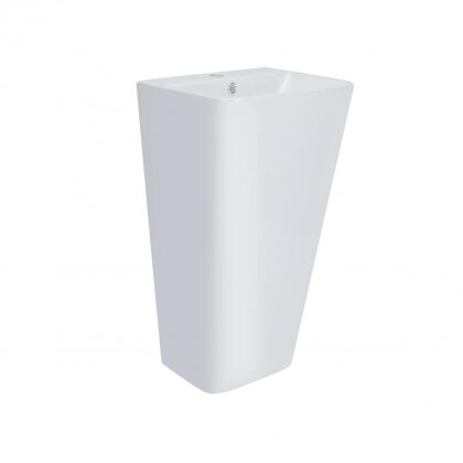 Раковина для підлоги моноблок Qtap Tern 440х380х830mm White з донним клапаном QT1711G302W — Photo 2