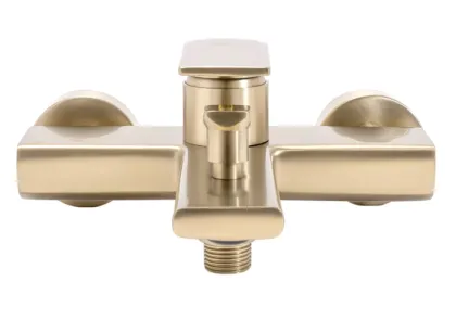 Змішувач для ванни та душу REA VERSO BRUSHED GOLD настінний з виливом — Photo 1