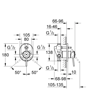 Змішувач для ванни Grohe BauClassic (29047000) — Photo 2