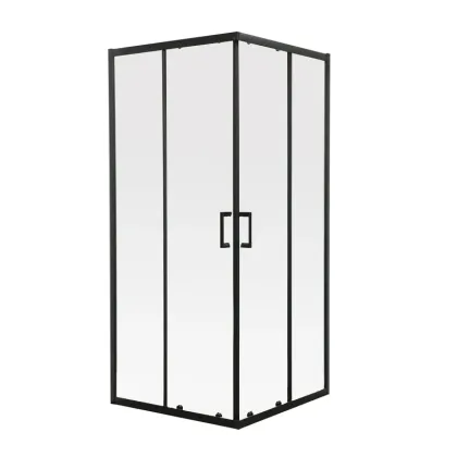 Душова кабіна без піддону Mixxus Premium DIVERSE SC02-90x90x195-TR Black прозоре скло 5мм (MI6862)