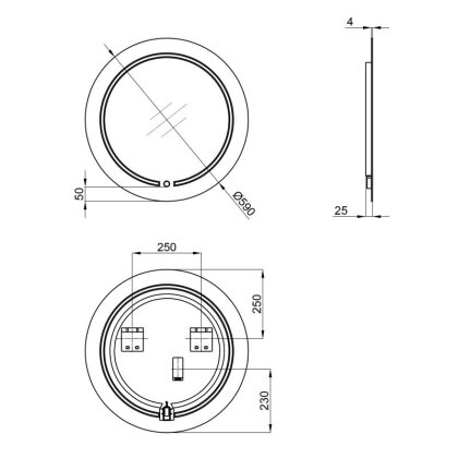 Дзеркало Qtap Jay N R590 з LED-підсвічуванням QT07782504W — Photo 1