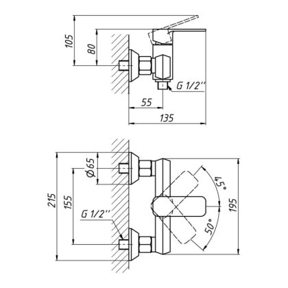 Змішувач для душу Qtap Pivonka QTPIV4013102C Chrome — Photo 1