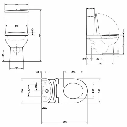 Унітаз підлоговий Qtap Leo Ultra Quiet 620×355×790 мм з сидінням Soft-close, White QTLEO27W49261 — Photo 1