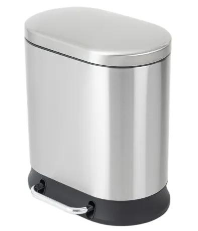 Відро для сміття з плавним закриттям овальне Mixxus Premium Strong-TC0105 SS Color 5л колір наржавійка (MI7080) — Photo 1