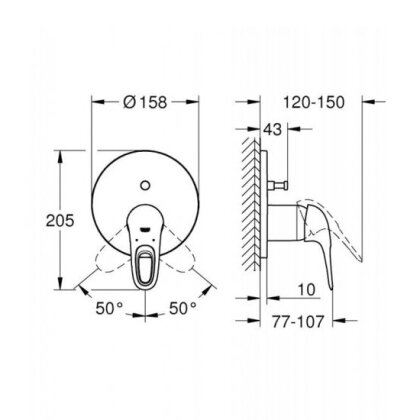 Змішувач для ванни GROHE EUROSTYLE 24049003, хром — Photo 1