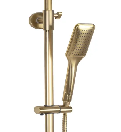 Душовий гарнітур REA TOM BRUSHED GOLD матове золото з термостатом — Photo 2